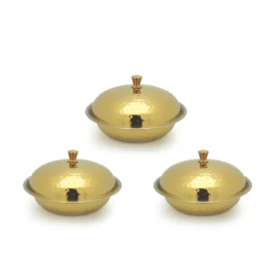 Arebian Donga Set gold finish Hammered (set of 3)